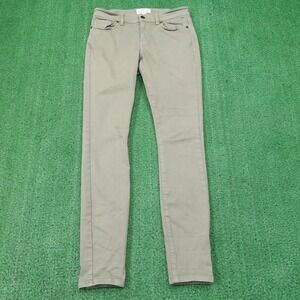 Southern Tide Jeans Womens 27 Green Skinny Slim Stretch Denim 28x29‎ Embroidered